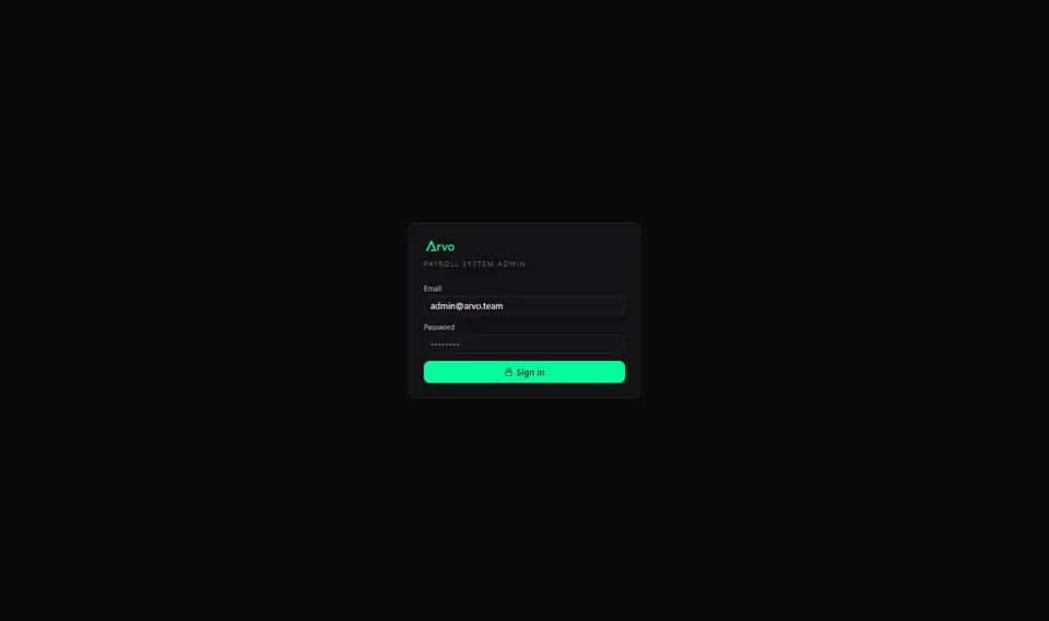 The admin login.