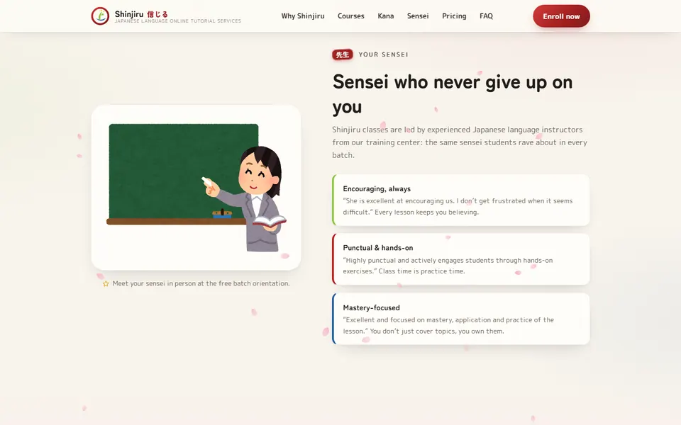 Sensei profiles.
